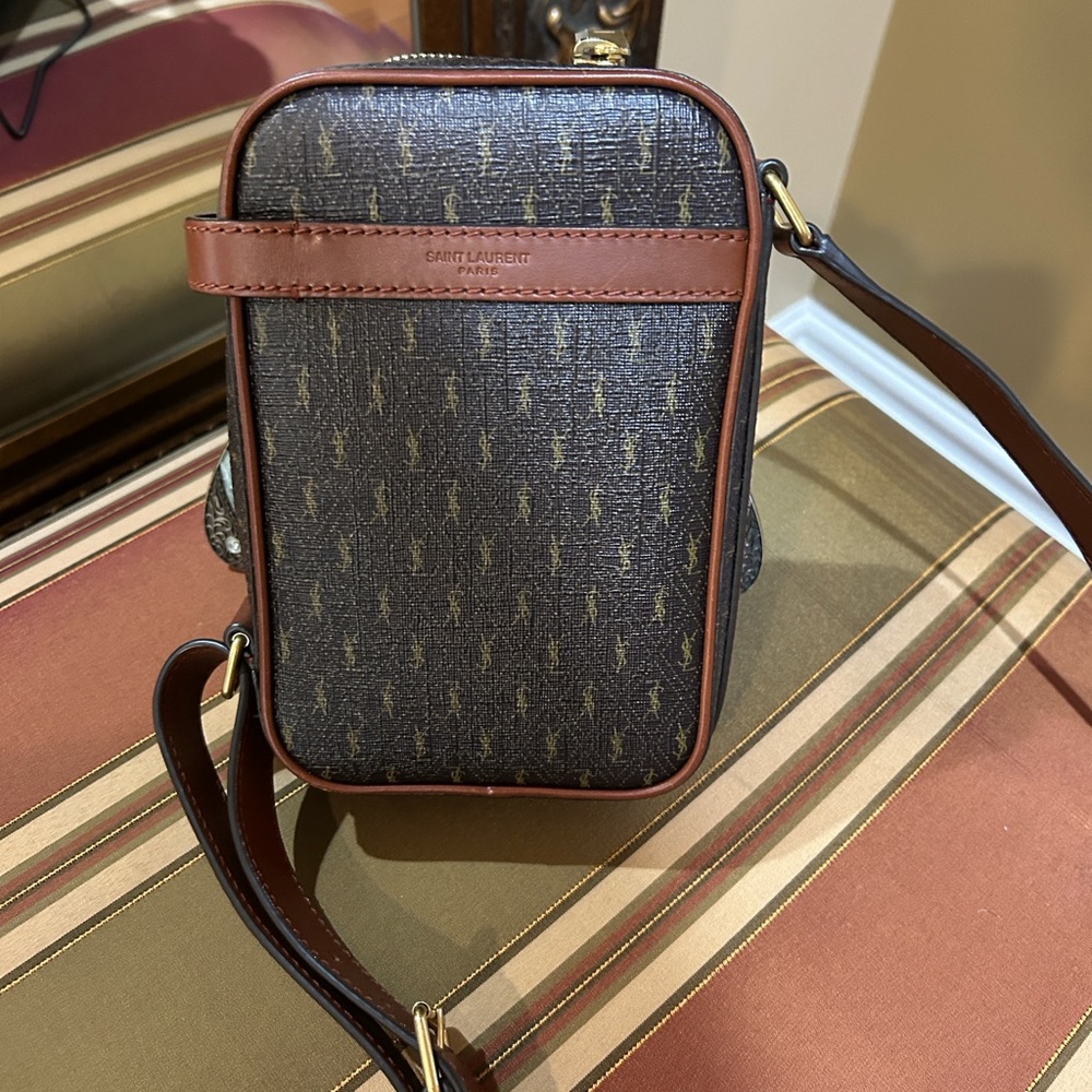 Saint Laurent Black and Brown Belt Bag